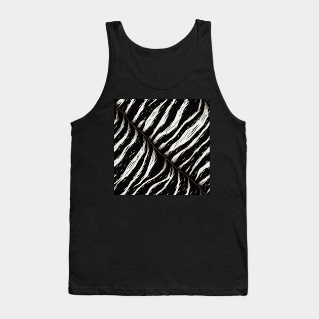 Stylized Zebra Fur - Printed Faux Hide #9 Tank Top by Endless-Designs